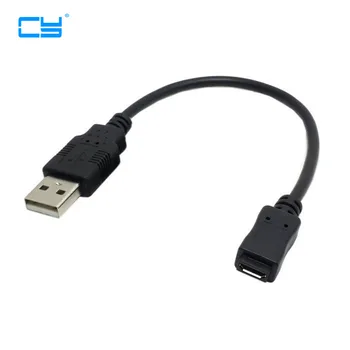 Micro USB Typ B 5pin Samica na USB 2.0 Konektor Samec Predlžovacieho Kábla 20 cm