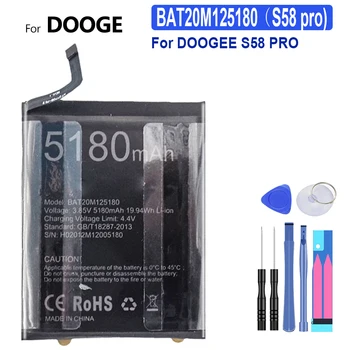 Mobilný Telefón Batéria BAT20M125180 5180mAh pre DOOGEE S58pro S58 pro
