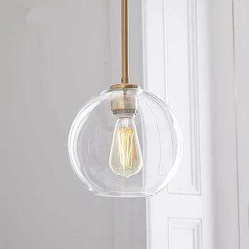 Moderné LED Sklenený Prívesok Svetlá pre Kuchyňa Nordic Dekorácie,Závesné Lampy Jedáleň Prívesok Lampy Domova Svietidlá Obrázok 2