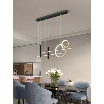 Moderný minimalistický jedálenským barovým pultom kaviareň luster luxusné Nordic tvorivé led dizajnér stolná lampa Obrázok 2