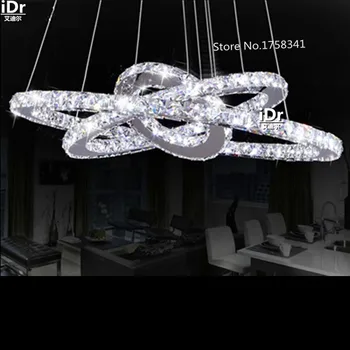 Moderný minimalistický LED crystal lampa obývacia izba Crystal Prívesok z Nehrdzavejúcej ocele jedáleň luster svetlo High-grade light