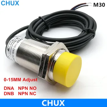 Nastaviteľná vzdialenosť kapacitný snímač M30 odhaliť 10 mm npn NO/NC LED hladina kvapaliny kapacita prepínač CM30-10-DNA/DNB