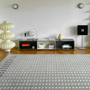 Nordic štýl Wilton Tkané geometrické oblasti koberec ,ročník obývacej izbe, konferenčný stolík koberec, Šedá trojuholníky vzor villa koberec