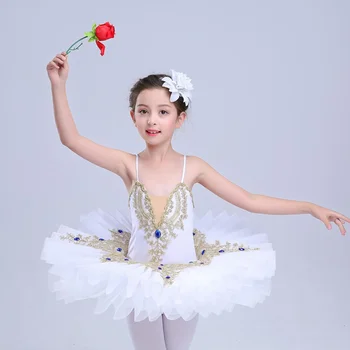 Nové detské Tanečné Prevedenie Kostýmy Dievčatá Šatka Balet, Tanec Tutu Šaty Študentov Labutie Jazero Tanec Tutu Šaty D-0310