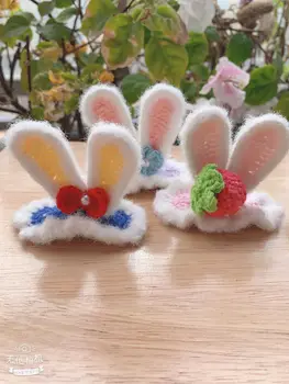 Nové módne stereoskopické králičie uši vlásenky, dievčatá, deti, dievčatá príslušenstvo vlna pletenie