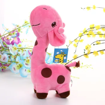 Nové predaj 1pc 18 cm Roztomilé Plyšové Žirafa Mäkké Hračky Zvierat Milá Bábika Baby Deti Deťom Darček k Narodeninám Obrázok 2