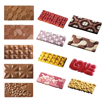 Nové Silikónové Čokoládu Formy Obdĺžnik rozpadne Čokoláda Formy Candy Maker Zásobník Vosk Roztopia Pečenie Forma na Tortu Dekorácie