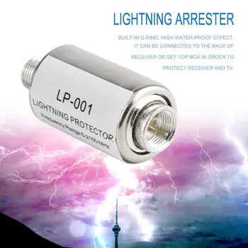 Nový 5-2150MHz Lightning Arrester Nízke Insertion Loss Prepäťová Ochrana Zariadenia Pre CB Ham Prijímačom a TV Lightning-dôkaz Gadgets