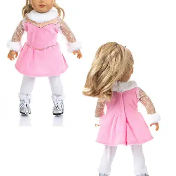 Oblečenie Bábiky, Ružové A Biele Pohodlné Hračky Obliekanie Potu Krásne Čipky Romantický Fuzzy Bábkové Príslušenstvo Študentky