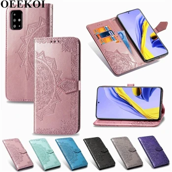 OEEKOL Datura Kvet Flip Cover Kožené Peňaženky obal pre Samsung Galaxy A71