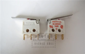 Originál nové 100% F4T7Y1 micro switch pozlátené nohy s rukoväť tlačidlo zdvih prepínač 5A250VAC
