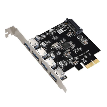 PCIE USB 3.0 Rozširujúca Karta 4 Port USB 3.0, PCI Express Karty Adaptéra Podpora Mac Pro Rozšírenie Free-Drive Obrázok 2