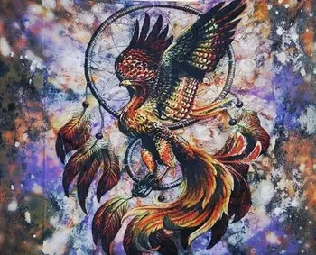 Phoenix Dreamcatcher Gobelín Dekorácie Jedinečné Domova Obrázok 2