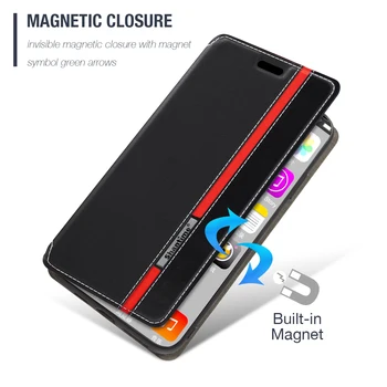 Pre Huawei P30 Prípade Módne Multicolor Magnetickým Uzáverom Kože Flip puzdro s Držiteľom Karty 6.1 cm Obrázok 2