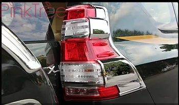 Pre Toyota Pôdy Cruiser Prado LC150 FJ150 2014-2016 Chrome zadné svetlo Kryt Výbava Auta styling Príslušenstvo Obrázok 2