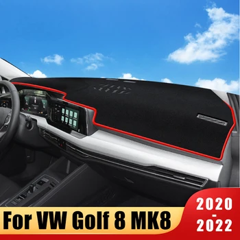 Pre VW Golf 8 MK8 2020 2021 2022 Auto Panel Kryt slnečník Vyhnite sa Svetlo Podložku Koberec Koberec Mat Anti-UV Prípade Interiérové Doplnky