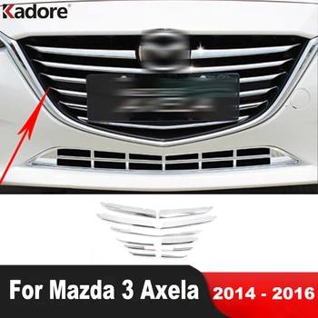 Predné Centrum Mriežka Grily Kryt Výbava Pre Mazda 3 Axela 2014 2015 2016 Chrome Auto Príslušenstvo Racing Gril Tvarovanie Pásu Nálepky