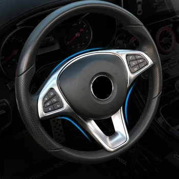 Prerobit ABS nálepky volant tlačidlo výbava dekoratívne rám nálepky doplnky pre Mercedes Benz W205 W213 GLA GLC E C Triedy