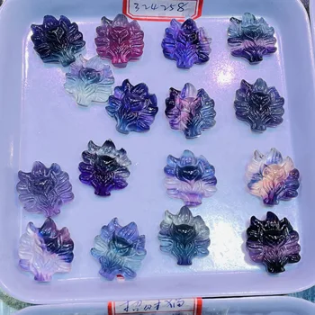 Prírodné Farebné Fluorite Crystal Deväť Chvostom Fox Quartz Ručne Opracované Kamene Na Darček Decor