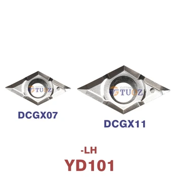 Pôvodné DCGX11T302-LH YD101 Hliníkové Vložiť rezného Nástroja Karbidu Dreva, Nástroje na Sústruženie, CNC Sústruhu Nástroj DCGX 11T304 Sústruženie Vložiť