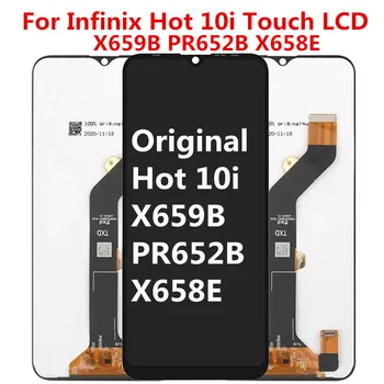 Pôvodné X659 LCD Pre Infinix Hot 10i LCD Displej Dotykový Displej Digitalizátorom. Montáž X659B PR652B X658E LCD Opravy Náhradný Diel