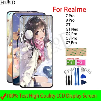 Pôvodný Pre Oppo Realme 7 8 Pro GT Neo Q2 Q3 Pro X7 Pro LCD Displej Dotykový Displej Digitalizátorom. Montáž Náhradné