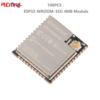 RCmall 100ks ESP32-WROOM-32U ESP32 Modul, 4MB Flash, Dual Core Wi-Fi+BT+WS internet vecí Modul Kompatibilný so systémom ESP-32s ESP-32