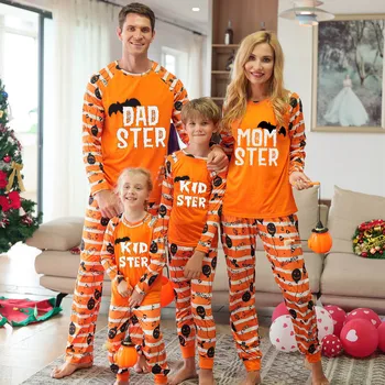 Rodina Zodpovedajúce Pyžamo Dospelých Dieťa Halloween Rodiny Vzhľad, oblečenie pre voľný čas Hornej+Nohavice Vianoce Sleepwear Pj Nastavenie Baby Pár Oblečenie