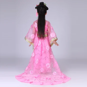 Royal Deti Cisárovnej Wu Zetian Kostým Dievča Chrbty Tradičné Tanečné Oblečenie Deti Tang Princess Hanfu Chvost Oblečenie 7 Obrázok 2