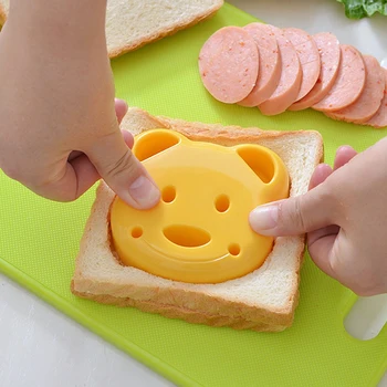 Roztomilý Malý Medveď Tvar Sandwichove Chlieb Forma Pre Deti, Raňajky Tortu Formy Fréza DIY Zdobenie Nástroje, Kuchynské Doplnky Nástroj Obrázok 2