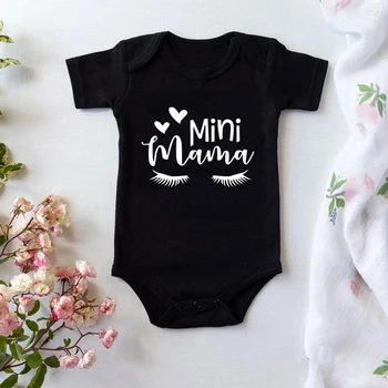 Roztomilý Mama je Mini Novorodenca Baby Kombinézach Chlapci Dievčatá Romper Krátky Rukáv Jumpsuit Oblečenie Letné Sunsuit Oblečenie 0-24M