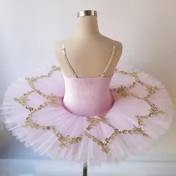 Ružová Baletné sukne pre dievčatá, Tutu pre dievčatá, balet tanečné kostýmy, profesionálne tanečné kostýmy na Vianoce, chlapci strany Obrázok 2