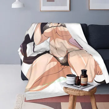 Sexy Akeno Hodiť Deka 3D vytlačené pohovkou, spálňa dekoratívne deka deti, dospelých Vianočný darček Obrázok 2