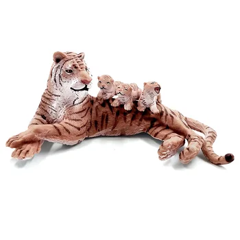 Simulácia lesných Tiger Animal Model obrázok socha PVC Figúrka domova víla, záhradné dekorácie, doplnky Darček Pre Deti hračka Obrázok 2