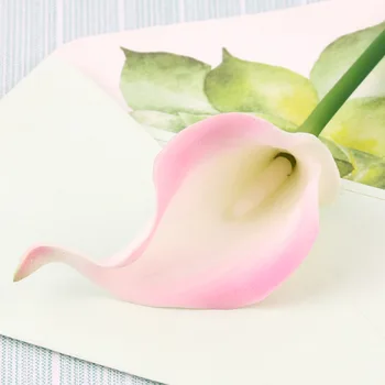 Simulácia Pu Mini Kala Lily Cítiť Skutočný Dotyk Umelé Kvety, Domáce Dekorácie, Svadobné, Kvetinové Aranžmány Fotografie Rekvizity