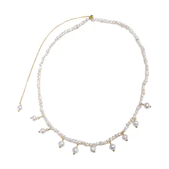 SINZRY 2021 nové DOPLNKY, bižutéria prírodné sladkovodné perly strapec nastaviteľné vintage chokers náhrdelníky pre ženy