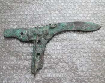 Staré Čínske bronzová socha meč dávnych znaky