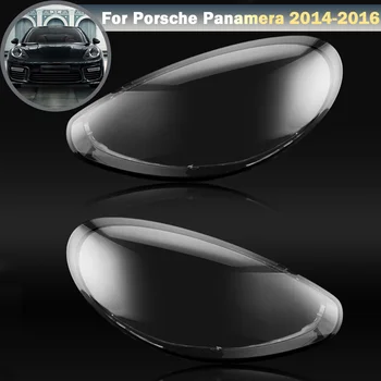 Svetlometu Transparentné Tienidlo Ľavý Pravý Svetlomet Kryt Lampy Shell Svetlomety Objektív Skla Pre Porsche Panamera 2014 2015 2016