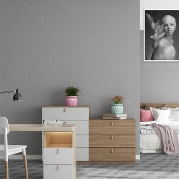 tapety Moderný minimalistický čistá farba šedá tapety Nordic štýl obývacej izby, spálne, shop s oblečením vysokej šedá tapety Obrázok 2