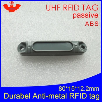 UHF RFID anti-kovové značky 915mhz 868mhz Impinj Monza4QT EPCC1G2 6C 80*15*12.2 mm odolný ABS palety smart karty pasívne RFID tagy