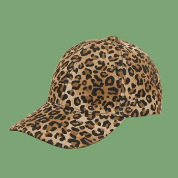 Unisex šiltovky Vintage Klobúk v Street Štýle s Úplné Pokrytie Leopardí Vzor Široký Zakrivené Okraj Spp Vhodné pre Ženy, Mužov Obrázok 2