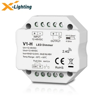 V1-H jednofarebné LED Stmievač Krok-menej stmievanie /Push Dim Radič Pre LED pásy Svetla