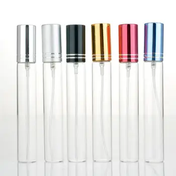 Veľkoobchod 300 Ks/Veľa 15ML Prázdne Prenosné Farebné Sklo Parfum Fľašu S Rozprašovač Pre Cestovanie
