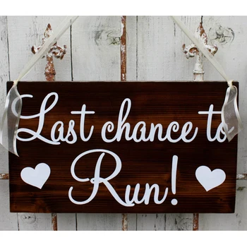 VEĽKÉ Poslednú šancu na Run! 11 x 20 Rustikálny Svadobné Znamenia