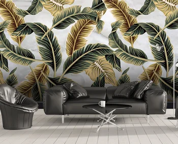 Vlastné pozadia na stenu tropické listu rastlín pozadí nástennú maľbu, tapety nástenná maľba 3d tapety tapety na stenu