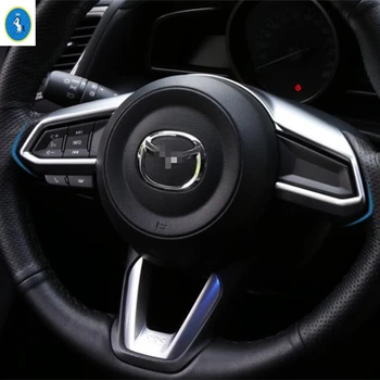 Volant Tlačidlo Rám, Kryt Výbava ABS Matný / Carbon Fiber Vzhľad Príslušenstvo Kit vhodný Pre Mazda CX-9 CX9 2017 2018 2019 2020