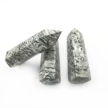Vysoko kvalitné prírodné liečivé kryštály picasso jaspis bod quartz veža prútik pre feng shui dekorácie