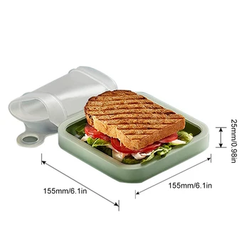 Vysoko Kvalitné Silikónové Potravín Kontajner Sandwich Toast Box Deti Školy Raňajky Obed Bento Box, Administratívny Pracovník, Potravinársky