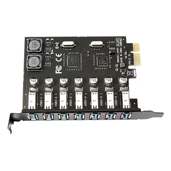 XT-XINTE PCIE na 7port USB 3.0 HUB Adaptér USB3.0 Rozšírenie Stúpačky Karty NEC+CEZ Čip Rozšírenie Podpora Linux, WIN 8/7/xp na PC