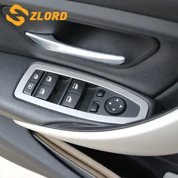 Zlord Auto Windows Prepínanie Flitrami Výbava Samolepky Pre BMW X1 F48 2015 2016 2017 Auto Okno Prepínač Ochrany Výbava Kryt Príslušenstvo